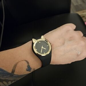 Gold and Black Cat Ear Watch